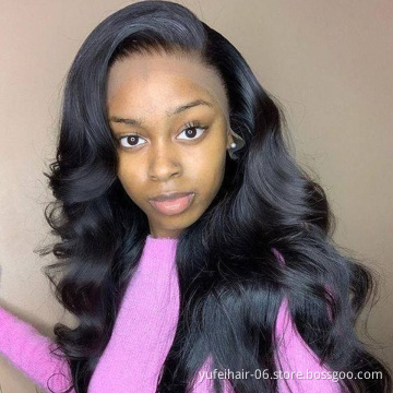 100% Brazilian Virgin Human Hair Transparent Swiss Lace Wig HD Body Wave Lace Front wigs for Black Women human hair wigs